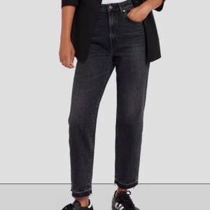 7 For All Mankind- Logan Stovepipe W Unrolled Hem Licorice Jeans